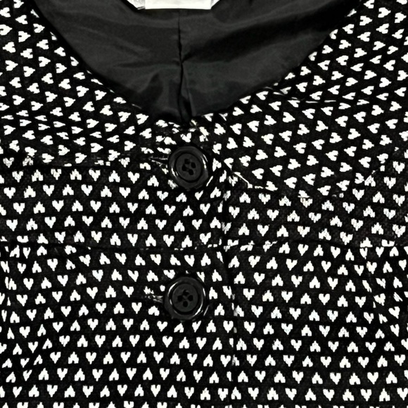 Speechless - short sleeve black with white heart jacket. SZ L - Picture 2 of 5
